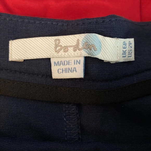 Boden Skirt‎ Womens Sz 2P Petite Navy Blue Black A Line Stretch Knit Flare - Picture 4 of 7